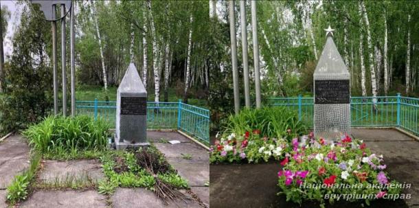 Курсанти ННІ № 3 відновили могилу захисників Києва,  які загинули восени 1941 року