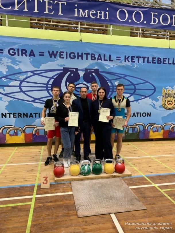 Спортсмени академії – чемпіони та призери відкритого Кубку федерації гирьового спорту України