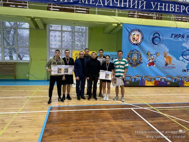 На чемпіонаті столиці з гирьового спорту курсанти академії посіли призові місця