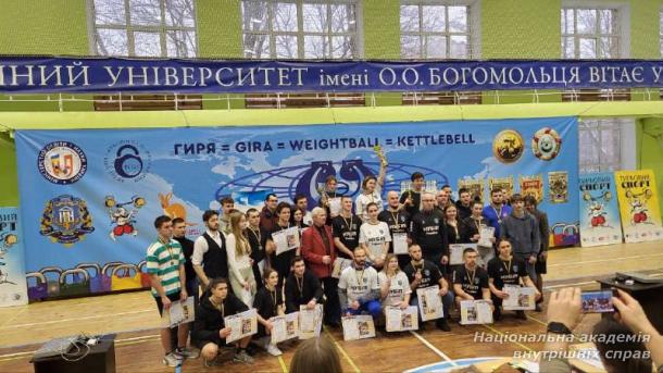 На чемпіонаті столиці з гирьового спорту курсанти академії посіли призові місця