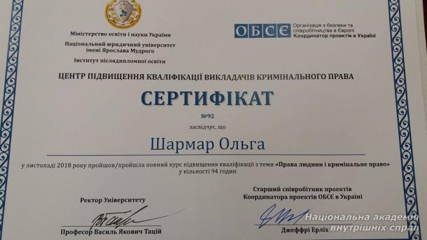Осіння школа «Права людини і кримінальне право»