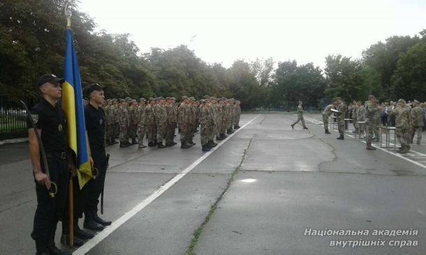 Присяга випускників кафедри військової підготовки НАВС на вірність народу України 